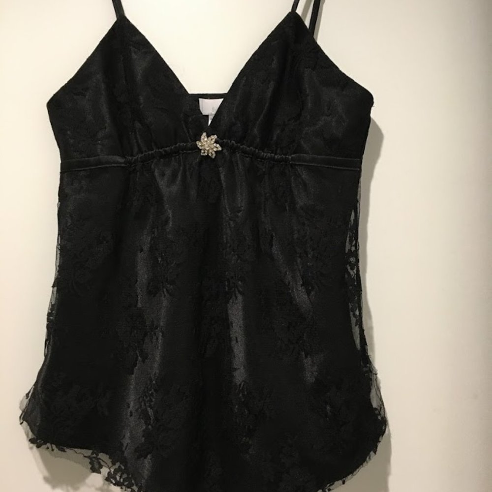 Symmetry Lace Black Evening Top size Small